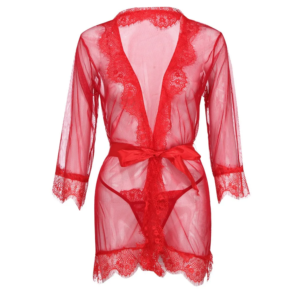 S-3XL Плюс размер женское Сексуальное белье Porno кружевное платье для сна прозрачный полый эротический ночной комплект пикантное нижнее белье