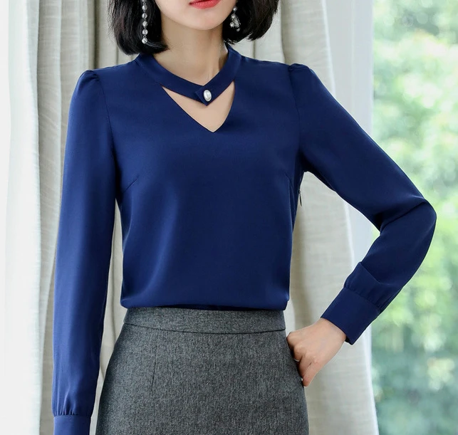 blue shirt IZICFLY стиль осень серый брючный и пиджак костюм Женская рабочая одежда офисный элегантный деловой костюм из двух предметов женские офисные брючные костюмы - Цвет: blue shirt