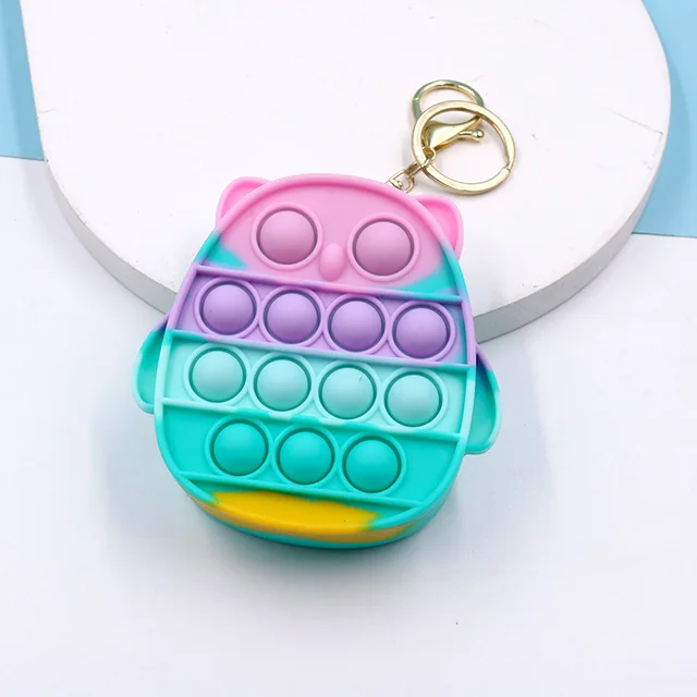 New Popit Mini Money Wallet Fingertip Toys Push Bubble Popite Pendant Bag Hot Sale Adult Decompression Toys Children Anti-Stress new 19