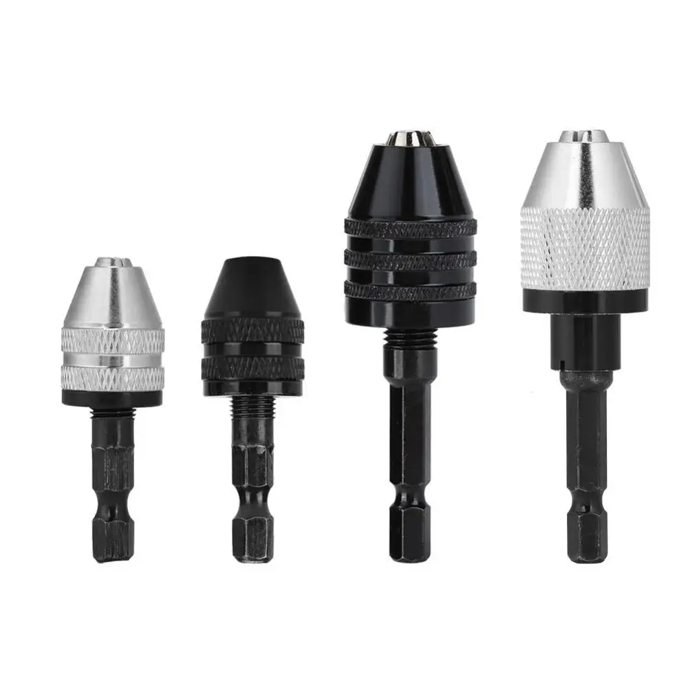 0.3-6.5mm Keyless Chuck Conversion Shank Adapter Drill Bit Quick Change Driver