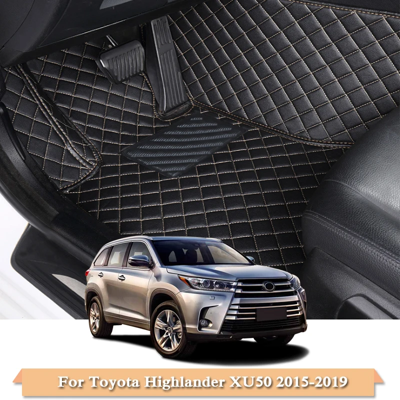 Автомобильный Стайлинг PU для Toyota Highlander XU50- LHD 5 мест кожаные автомобильные коврики для ног внутренние аксессуары