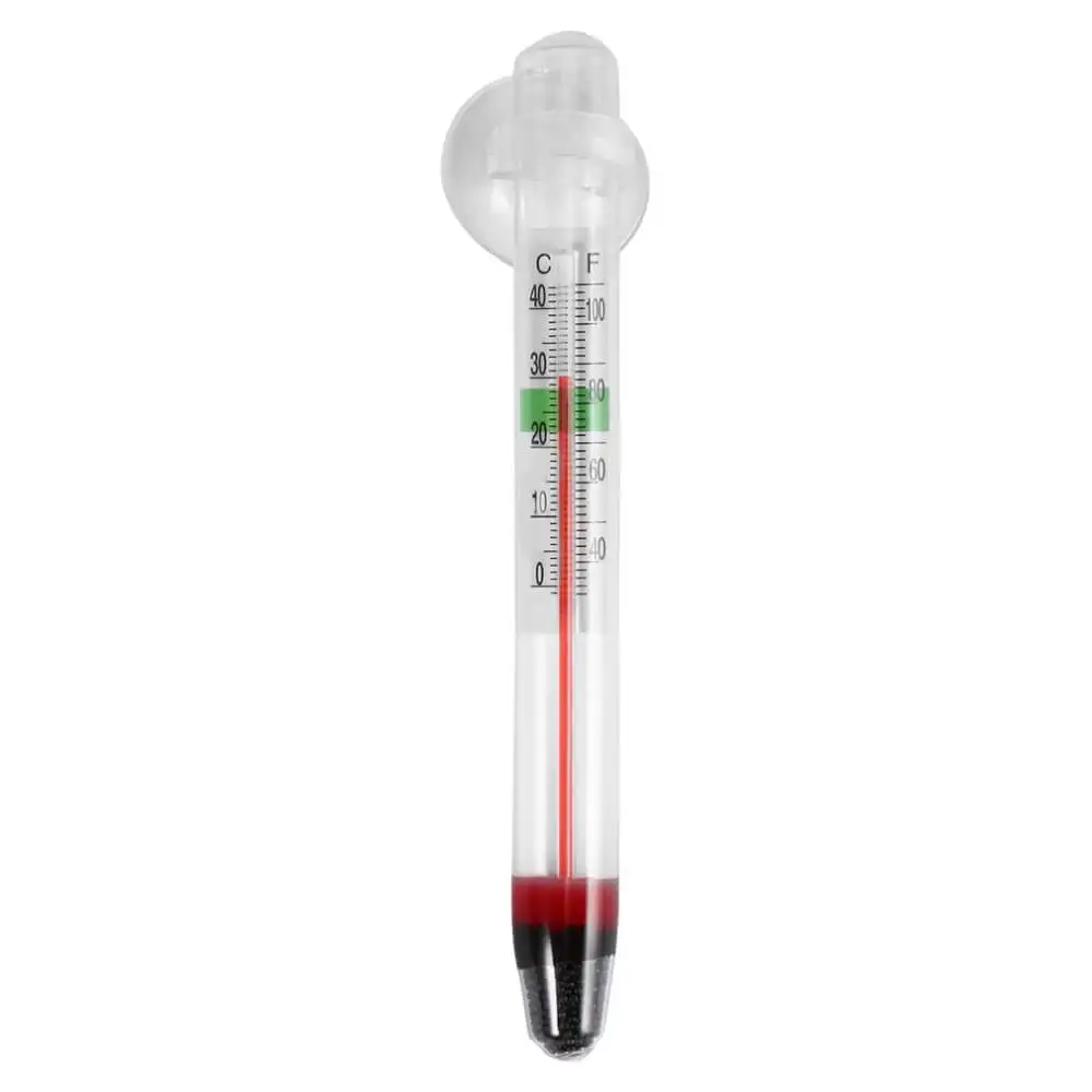 New Glass Meter Aquarium Fish Tank Water Temperature Thermometer Suction Cup 