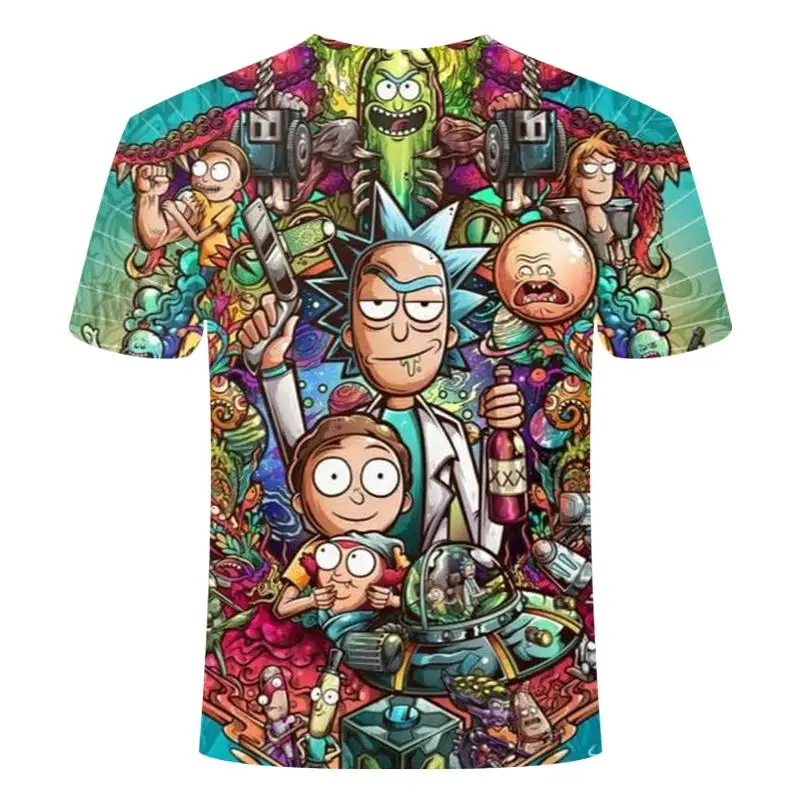 Прямая поставка Rick and Morty By Jm2 Art 3D Футболка мужская детская футболка летние футболки с короткими рукавами и круглым вырезом большого размера 6XL