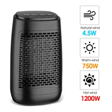 

New PTC Ceramic Heating Fan Heater Portable Heater Indoor Heater 2 In 1 Desktop Heater Adjustable Constant Temperature Heater