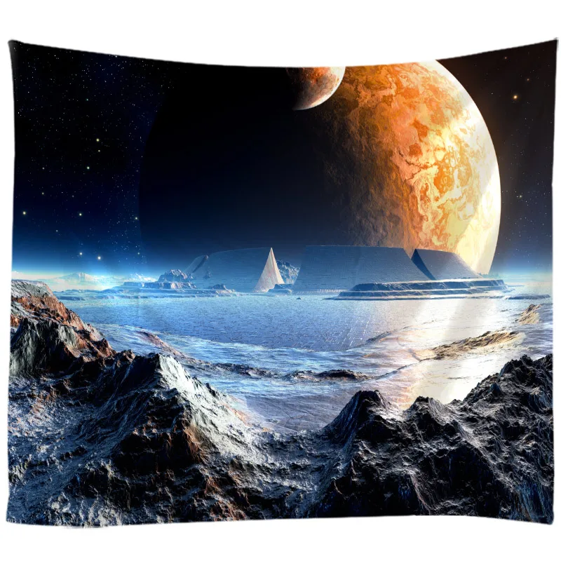 

Tapestry Wall Hanging Bed Spread Beach Towel Table Cloth Yoga Mat landscape painting The Moon landscape large size