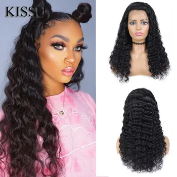

Deep Wave Lace Front Wig Mongolian Curly Wig 13x4 Lace Frontal Human Hair Wigs Human Hair Wigs With Lace Human Curly Wig