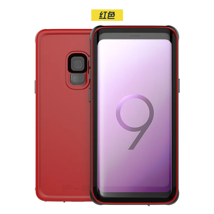 Водонепроницаемый защитный чехол для телефона samsung galaxy A50 A70 A40 A20 Note 8 9 10 S8 S9 S10 plus чехол для телефона r - Цвет: Красный