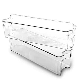 

Promotion! 2 Packs Stackable Plastic Storage Boxes Food Sorting and Storage Refrigerator Storage Boxes Storage Boxes