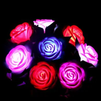 

Rose LED Lights Flower Lamp Garden Yard Outdoor Path Lawn Power Party Glow Props Xmas Decoration