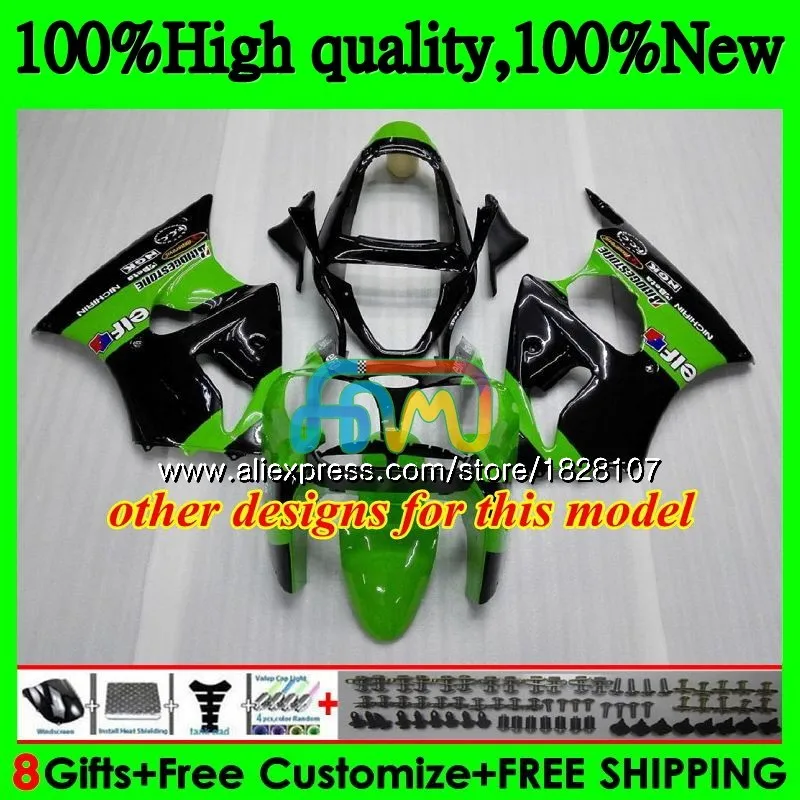 Корпус для KAWASAKI 600CC ZZR600 глянцевый черный ZX600CC кузов 14BS. 4 ZZR-600 ZZR 600 05 06 07 08 2005 2006 2007 2008 комплект обтекателей