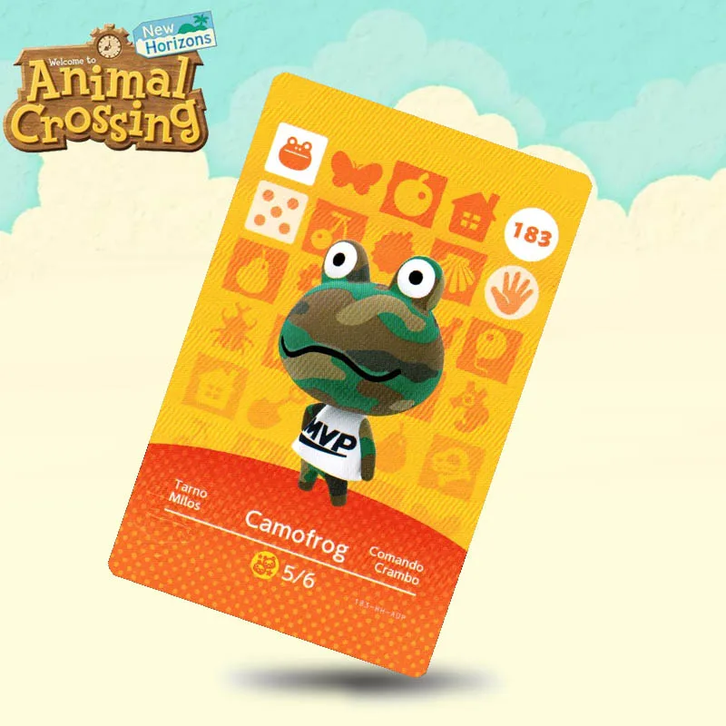 183 карта пересечения животных Camofrog карты Amiibo для игр Switch NS 3DS|Карты контроля