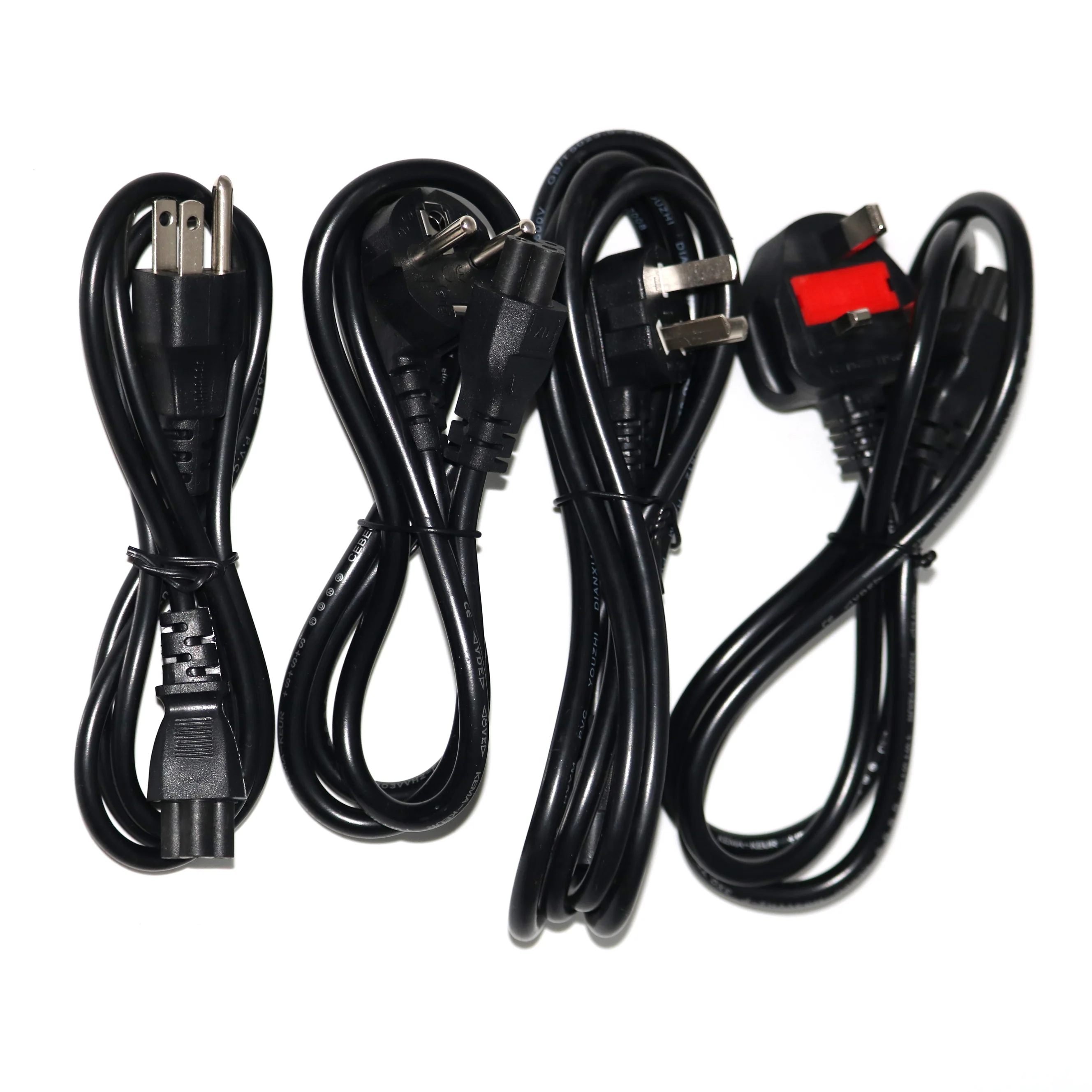1m 3 Prong Eu Uk Us Plug Laptop Pc Ac Power Cord Cable For Toshiba Hp Acer Asus Dell Samsung