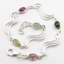 Скидка ювелирные изделия турмалин браслет серебро