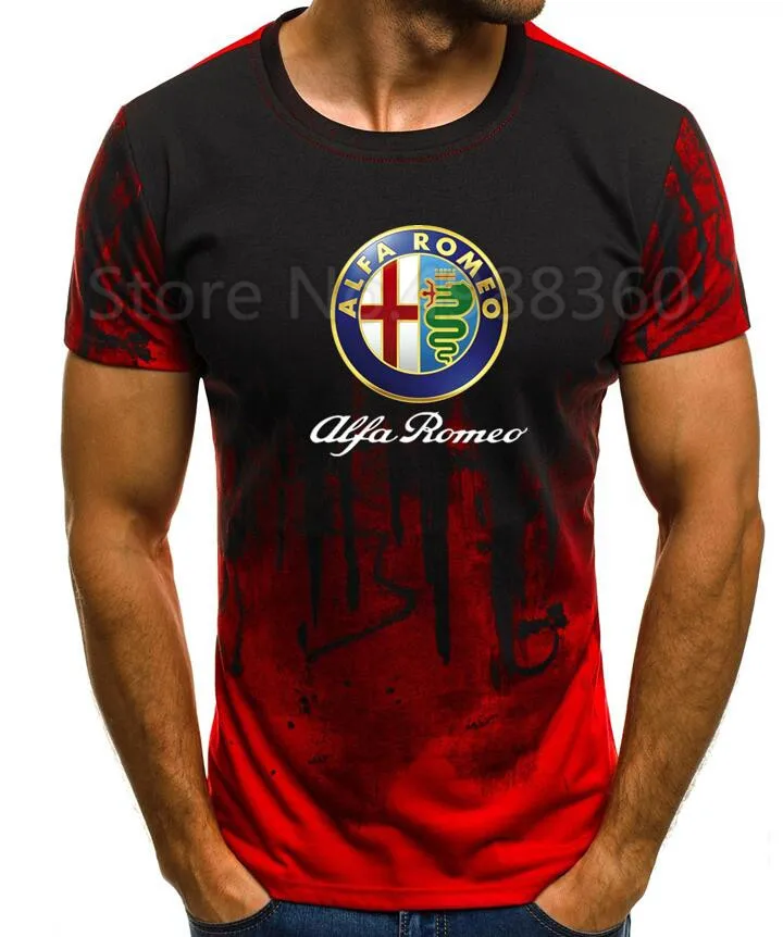 Men 2019 High Quality M-5XL Alfa Romeo T-Shirt MEN T-SHIRT Print T Shirt short Sleeve Casual Tops summer T-shirt