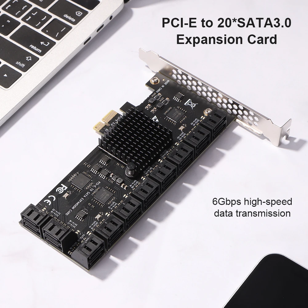 PCIE SATA 増設 4ボード 6Gbps速度 PCI-E to SATA 3.0 増設 4ポート 拡張カード PCI Express x1 X4 X8 X16用 大型 小型シャーシを使用でき Windows10 Vistaなど対応 デス