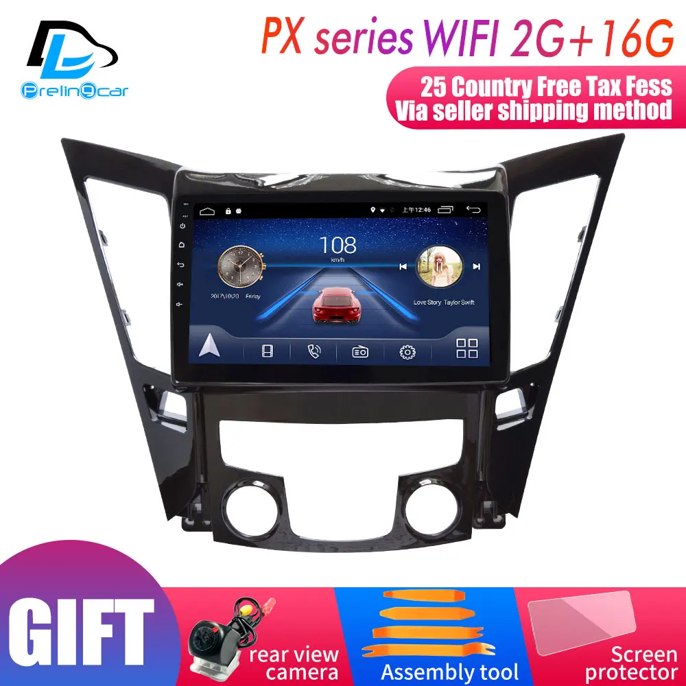 4G Lte Android 9,0 Автомобильный мультимедийный навигатор gps dvd-плеер для hyundai Sonata I40 I45 I50 2011- лет ips экран радио - Цвет: PX player 2G16G