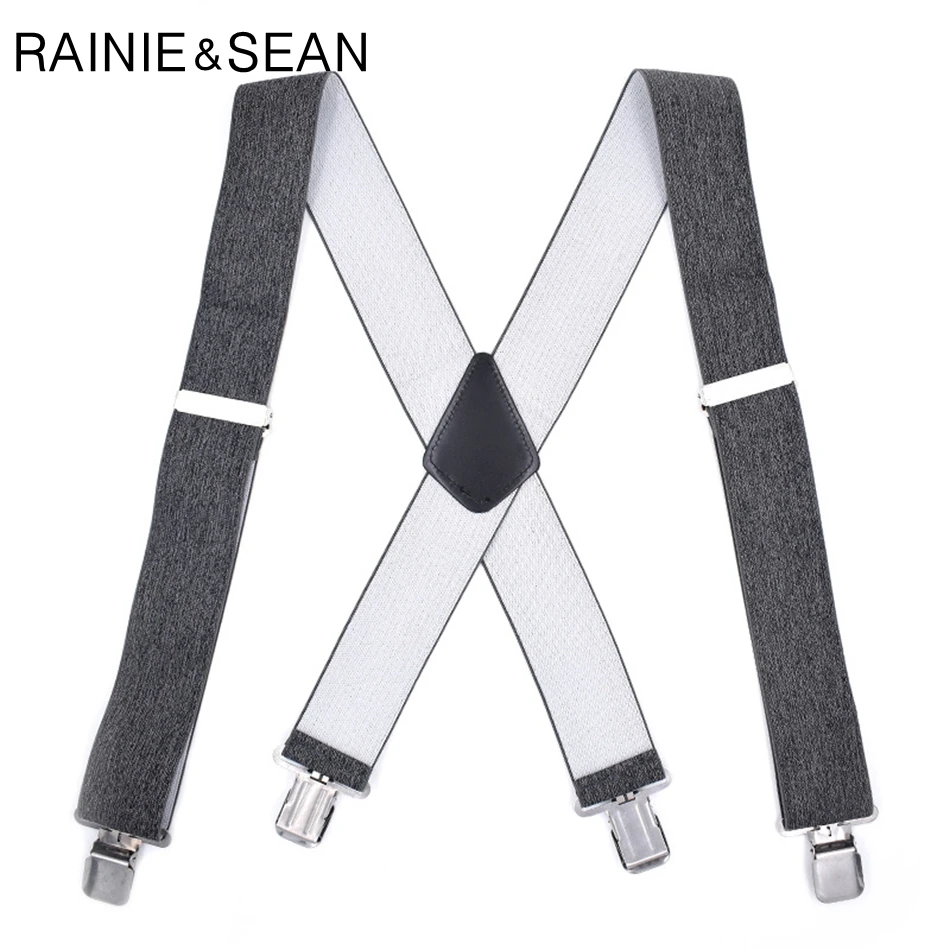 Подтяжки для мужчин и взрослых RAINIE SEAN серые мужские подтяжки брюк эластичные