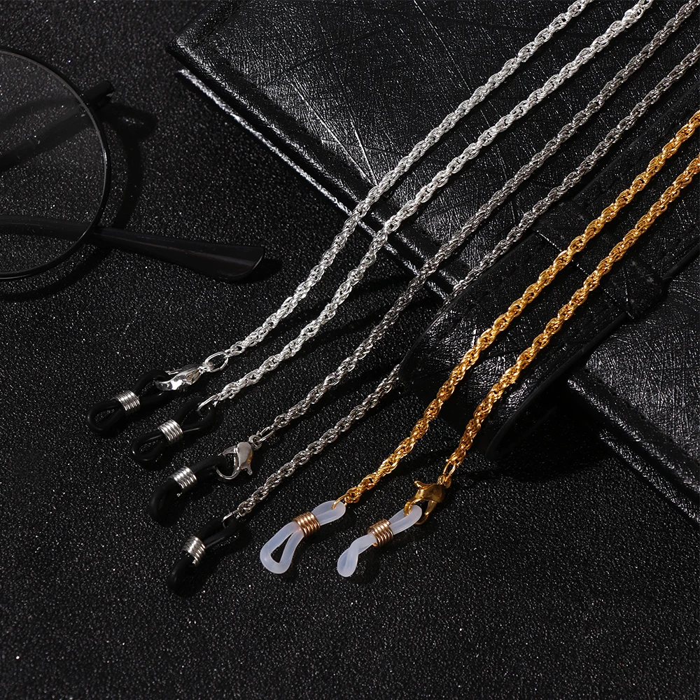

60cm Metal Glasses Strap Eyeglass Chain Reading Glasses Cord Holder Neck Strap Rope Gift Sunglasses Accessories Fashion 2020