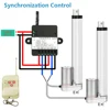 2pcs linear actuator + RF remote controller 12V linear actuator electric actuator metal gear motor 1 control 2 synchronous work ► Photo 3/6