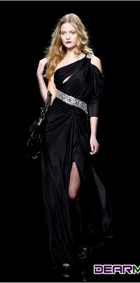 Новая мода размера плюс vestidos formales Длинное нарядное платье шифоновое Черное вечернее платье для матери невесты
