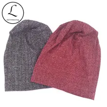 GZHILOVINGL, новинка, женские черные шапочки с блестками и громоздкими шапочками, Мужские осенне-зимние мешковатые Хлопковые вязаные шапочки Skullies Gorros