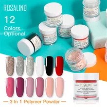 3 In 1 Powder Crystal Acrylic Powder Nail Extension Builder Dipping Powder Nail Art Carving Decoration For Manicure Poly Dipping