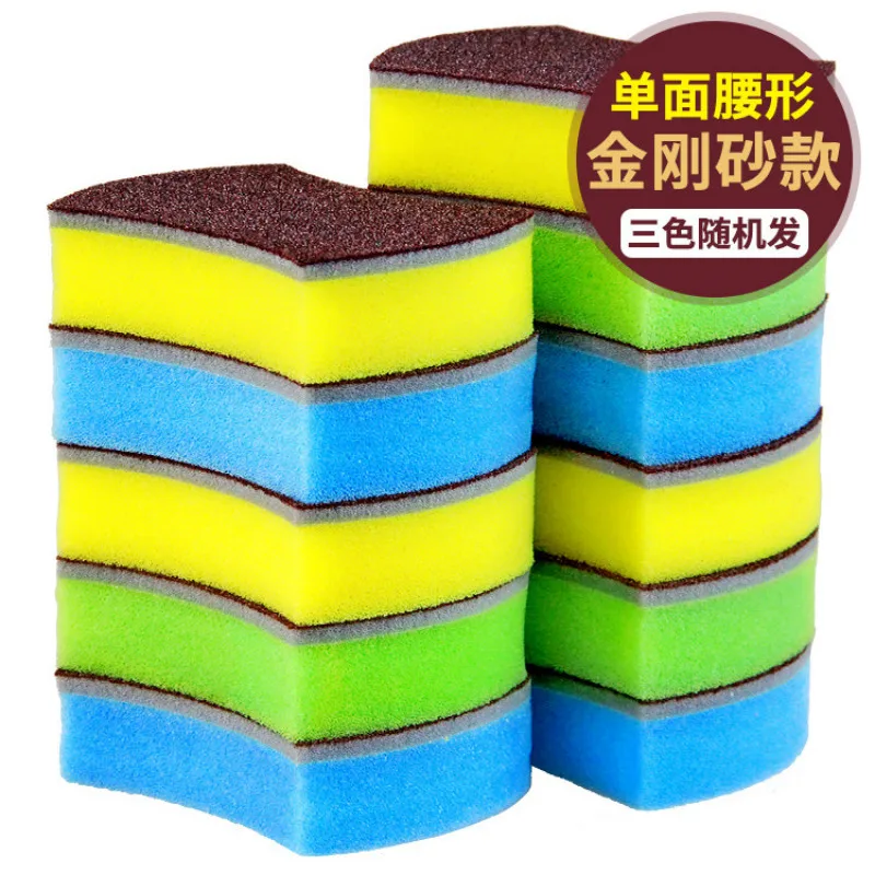 1Pcs Waist Shape Cleaning Cloth Scouring Pad Dish Wiper For Kitchen Rags Strong Decontamination Towel | Дом и сад