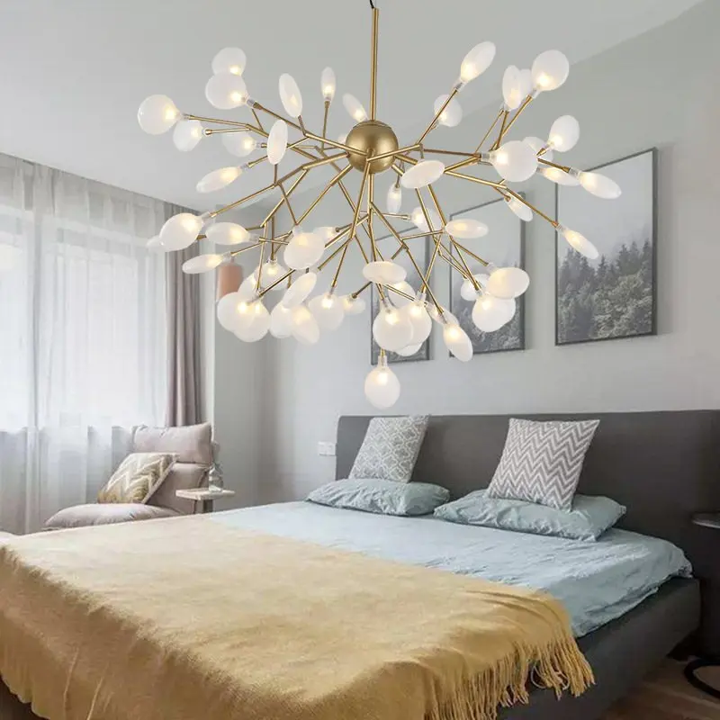 $38.5 Art Deco Firefly Chandelier Lighting  Modern Bedroom Hanging Light/Suspension Home Indoor  Creative LED Light Fixture