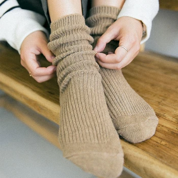 

Socks Women Harajuku candy color dot sock Japanese department cute college wind pile socks autumn and winter sweet wave point