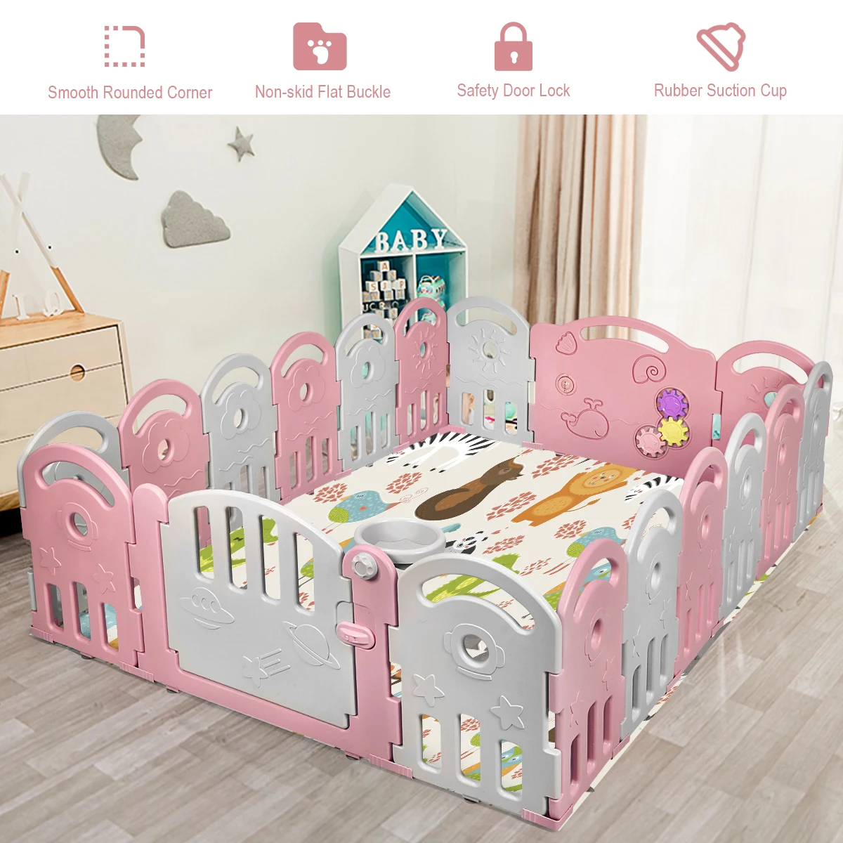 18 panel baby playpen
