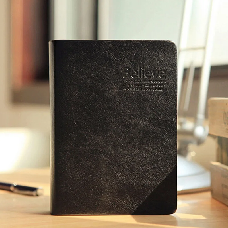 Vintage Thick Paper Notebook Notepad PU+Paper Bible Diary Book Journals Agenda Planner School Office Stationery Supplies Black+G Vintage Thick Paper Notebook Notepad PU+Paper Bible Diary Book Journals Agenda Planner School Office Stationery Supplies Black+G