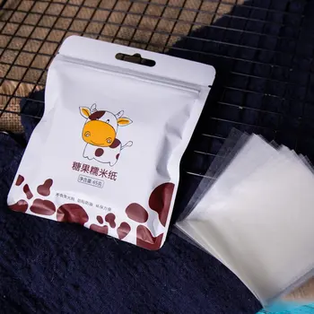 

500 Sheets Nougat Wrapping Paper Edible Glutinous Rice Paper Baking Candy Paper Candy Wrapper Transparent Paper