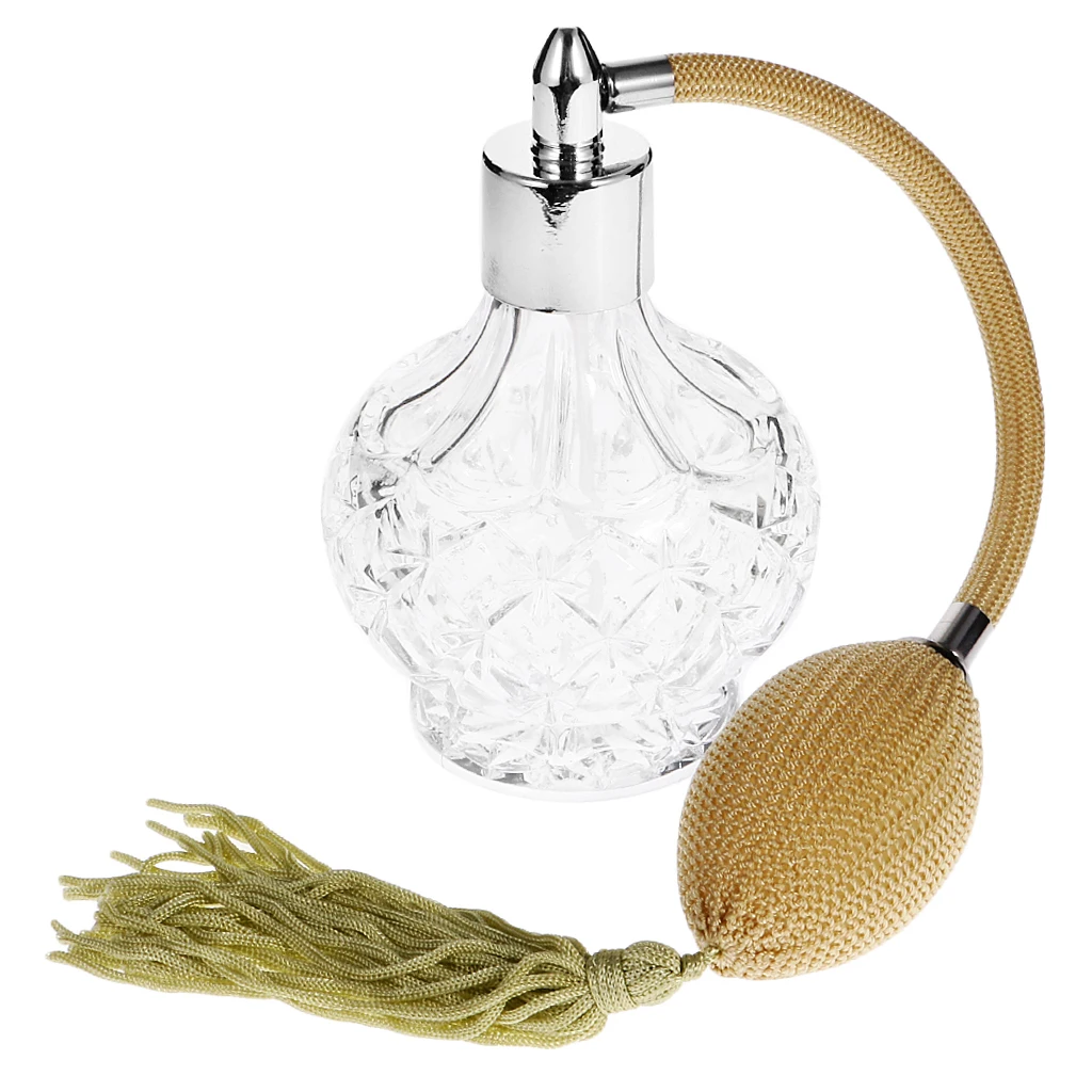 

100ml Fashion Glass Empty Perfume Bottle Easy Fill Perfume Atomizer Refillable Spray Bottle for Home Living Room Decor Gifts