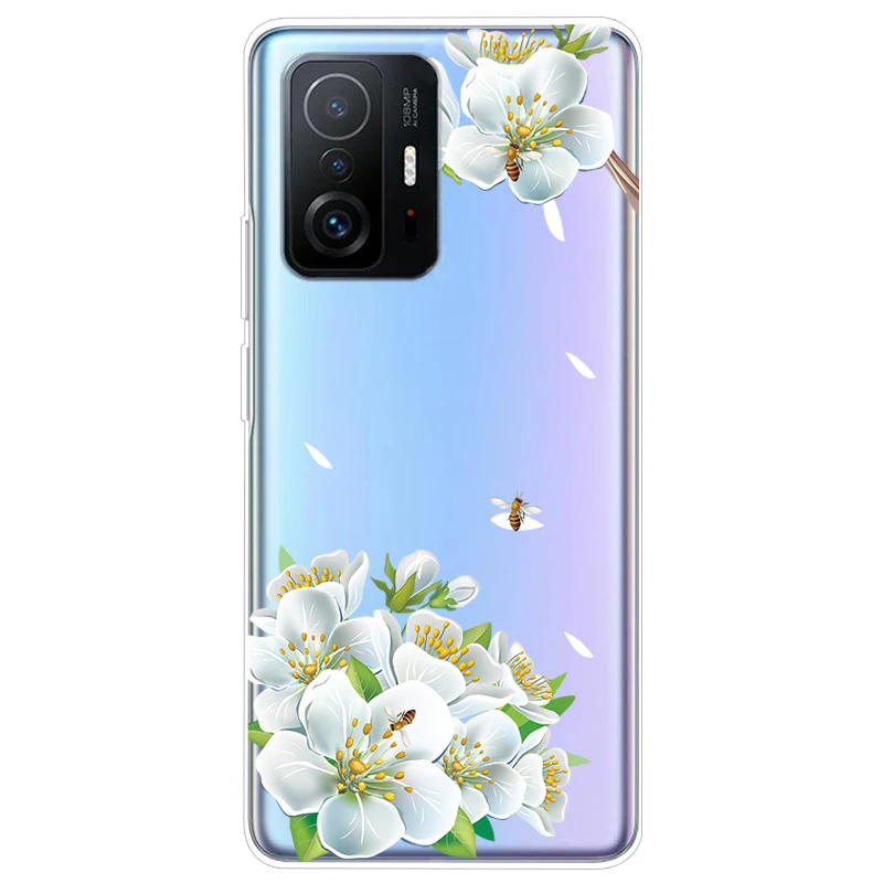 Soft TPU Silicone Clear Cartoon Case for Xiaomi 11T Pro - Transparent Protective Phone Cover