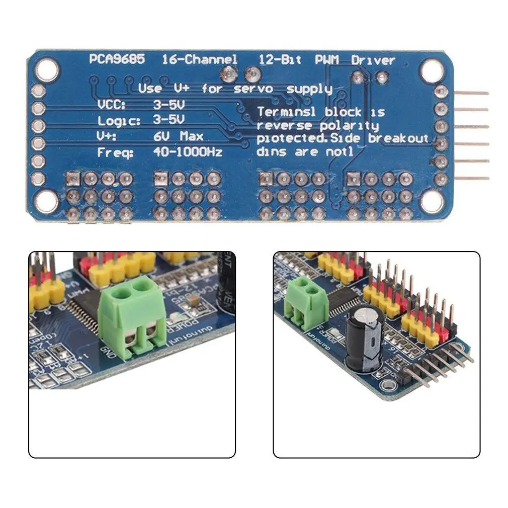 PCA9685 16-канальный 12-битная ШИМ водитель серводвигателя I2C модуль для робота