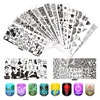 Leaf Nail Stamping Plate Lace Cat Butterfly Skull Line Image Nail Art Image Template Nail Art Plate Manicure Stencils Tools 1
