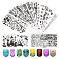 Leaf Nail Stamping Plate Lace Cat Butterfly Skull Line Image Nail Art Image Template Nail Art Plate Manicure Stencils Tools 1