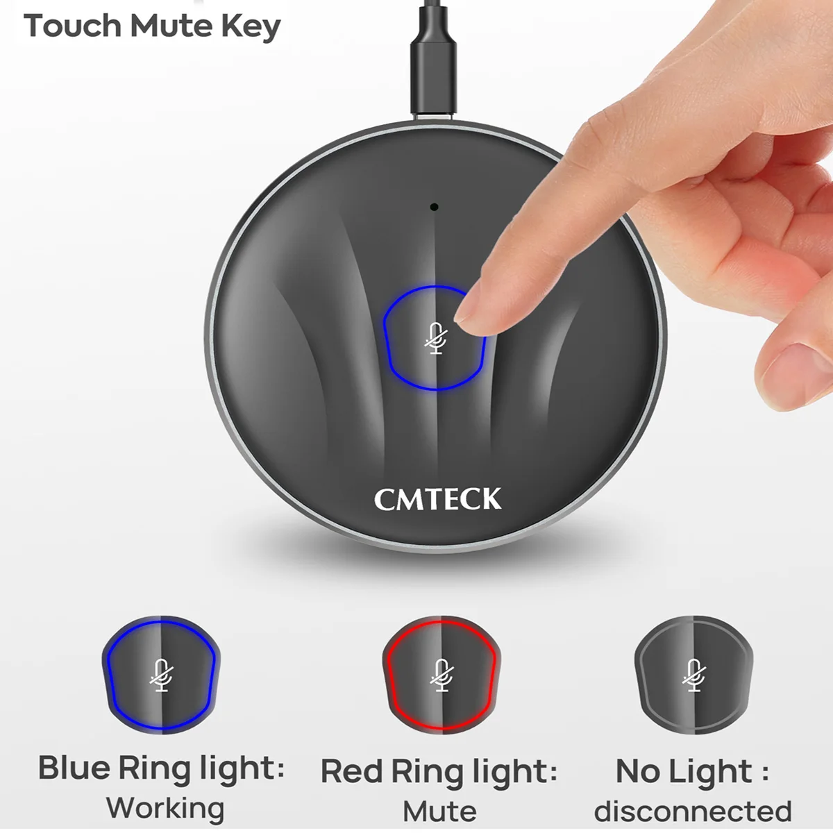 Multifuctional Conference Microphone with Usb Hubs, Headphone Jack, Type C, Zoom Omnidirection Mic for Lecture Work