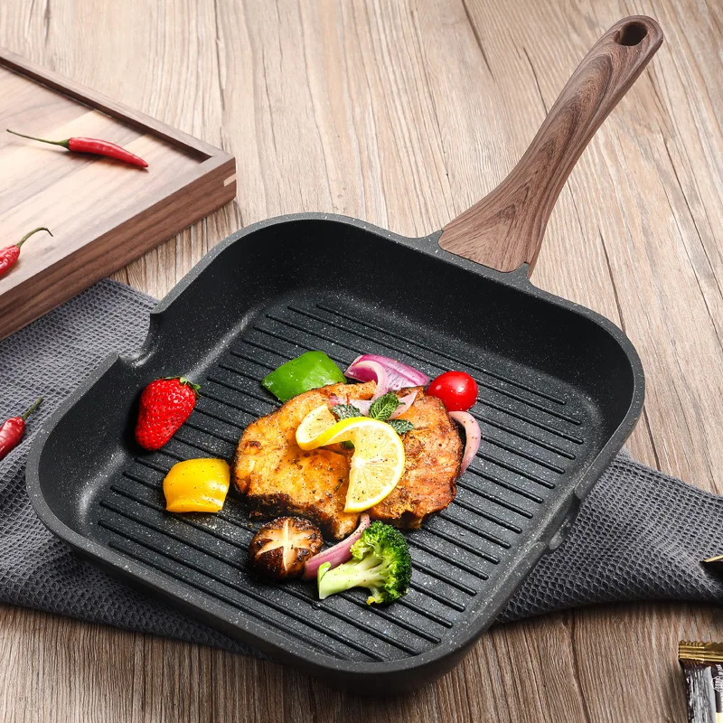

Creative Dedicated Maifan Stone Steak Frying Pan Without Lid Multifunctional Breakfast Pot Three-in-one Fried Egg