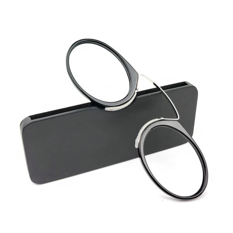 SAOIOAS TR90, складные очки для чтения с зажимом, для мужчин и женщин, легко носить с собой, чехол для карт, круглые очки по рецепту+ 1,0+ 2,0+ 2,5