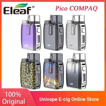 

New Original Eleaf Pico COMPAQ Kit with 60W Output by a Single 18650 Battery & 2ml/3.8ml pod & 0.4ohm Coil E-cig Vape Kit vs Gen