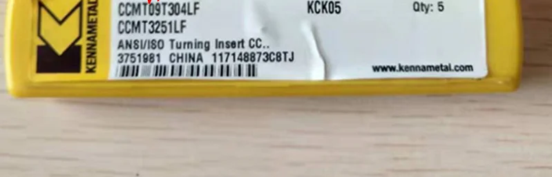 10 шт. KENNAMETAL твердосплавная вставка CCMT09T304LF KCK05