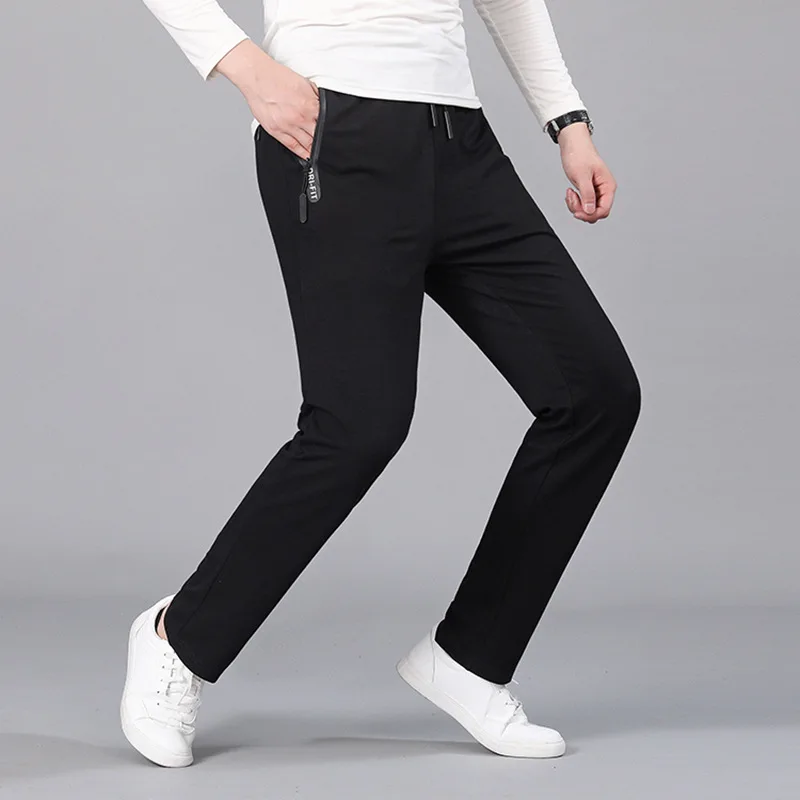 

Obesity Male Autumn Thin Section Big Size Sports Leisure Pants Plus Fat plus Fat Elastic Belt Cotton Bomb Straight Cylinder