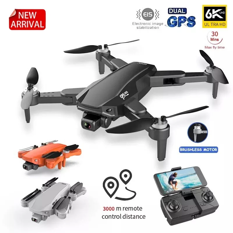 S608 GPS Drone 6K Dual HD Camera WIFI FPV Professional Aerial Brushless Motor RC Foldable Quadcopter Remote Distance 3km Drones | Игрушки и