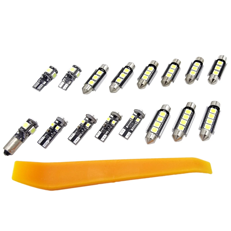 

JIUWAN 16 Pcs white Car LED Light Interior Overhead Light lamp package for VW Passat B6 2006-2010