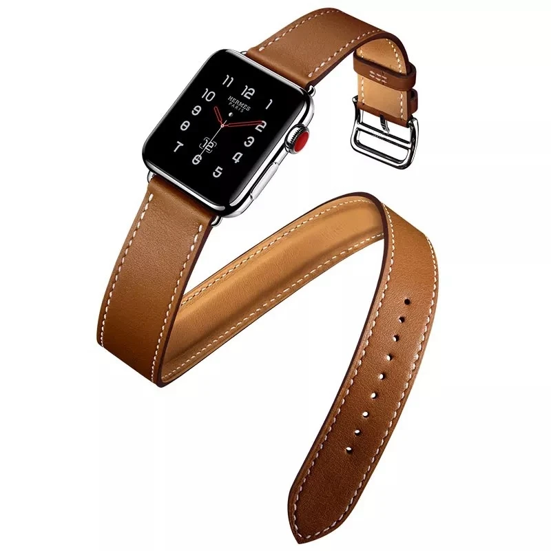 Натуральная кожа петля ремешок для наручных часов apple watch версии 44 мм 40 42 38 iwatch