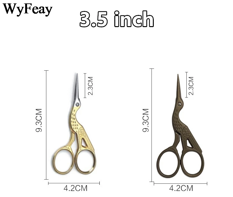 Sewing tailor scissors Crane Cross Stitch Retro Classic Vintage Antique Embroidery Sewing Stainless Steel Tailor Scissor Thread Scissors Thread Cutter