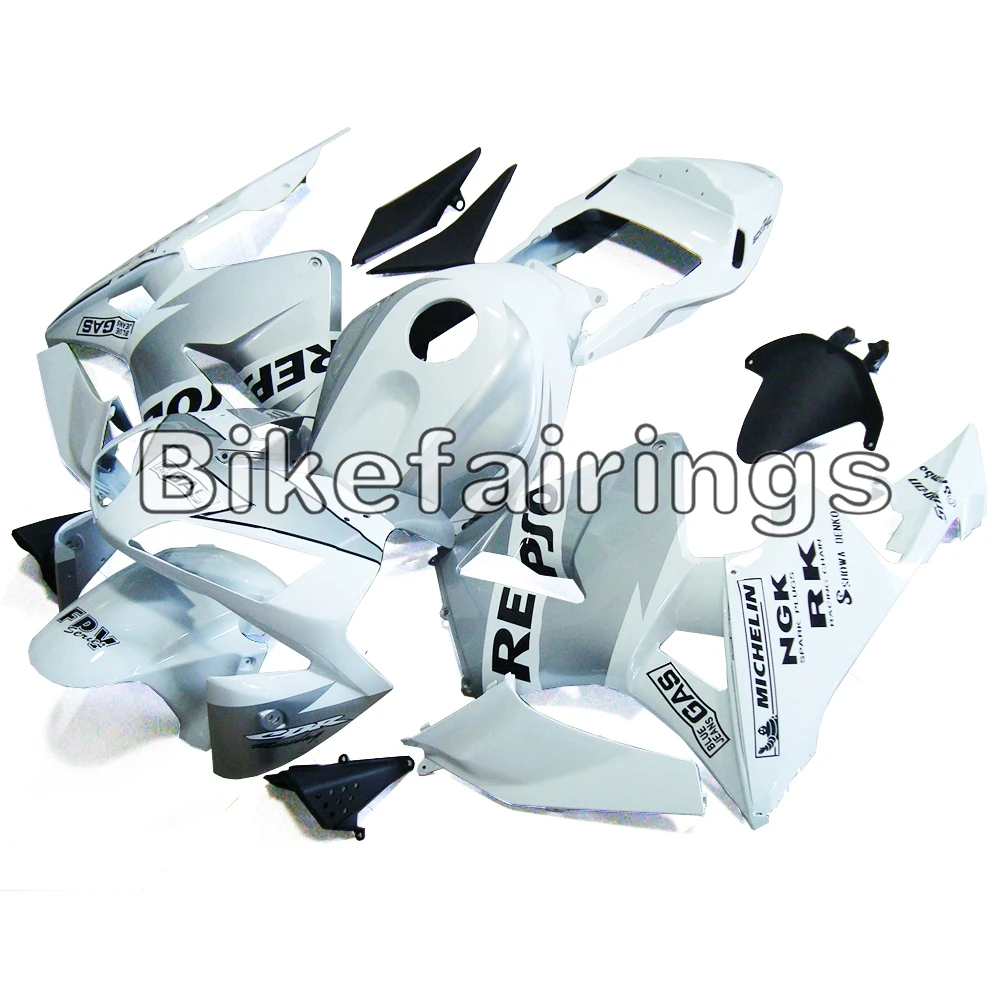 Для Honda CBR600RR F5 2003 2004 пластик мотоцикл Полный обтекатели впрыска Cowlings CBR600F5 2003 2004-Repsol серебристый белый