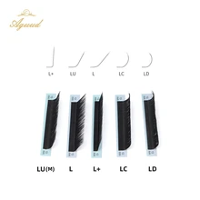 

AGUUD L M Lash Extension 8-15mm MIX Matte Black L+/LU/LC/LD Curl Individual Faux Mink Eyelashes Extensions Makeup Silk Cilia