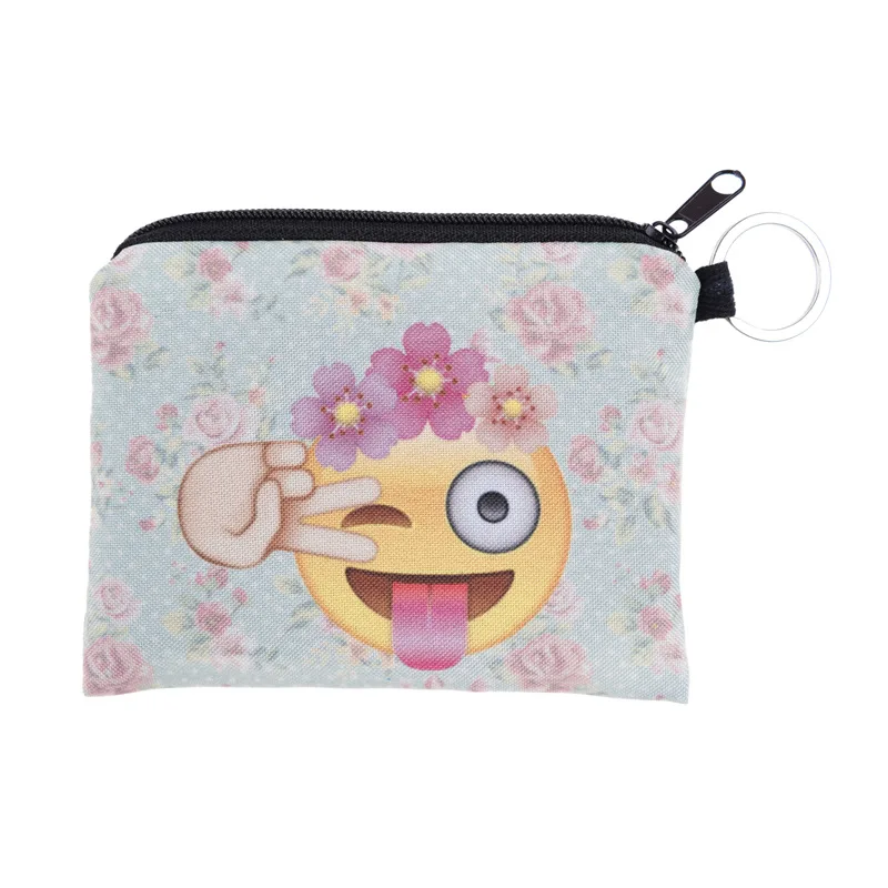 

Zohra New Style 3D Digital Printing Small Floral with Garland of Tongue Gesture Yellow Expression Purse